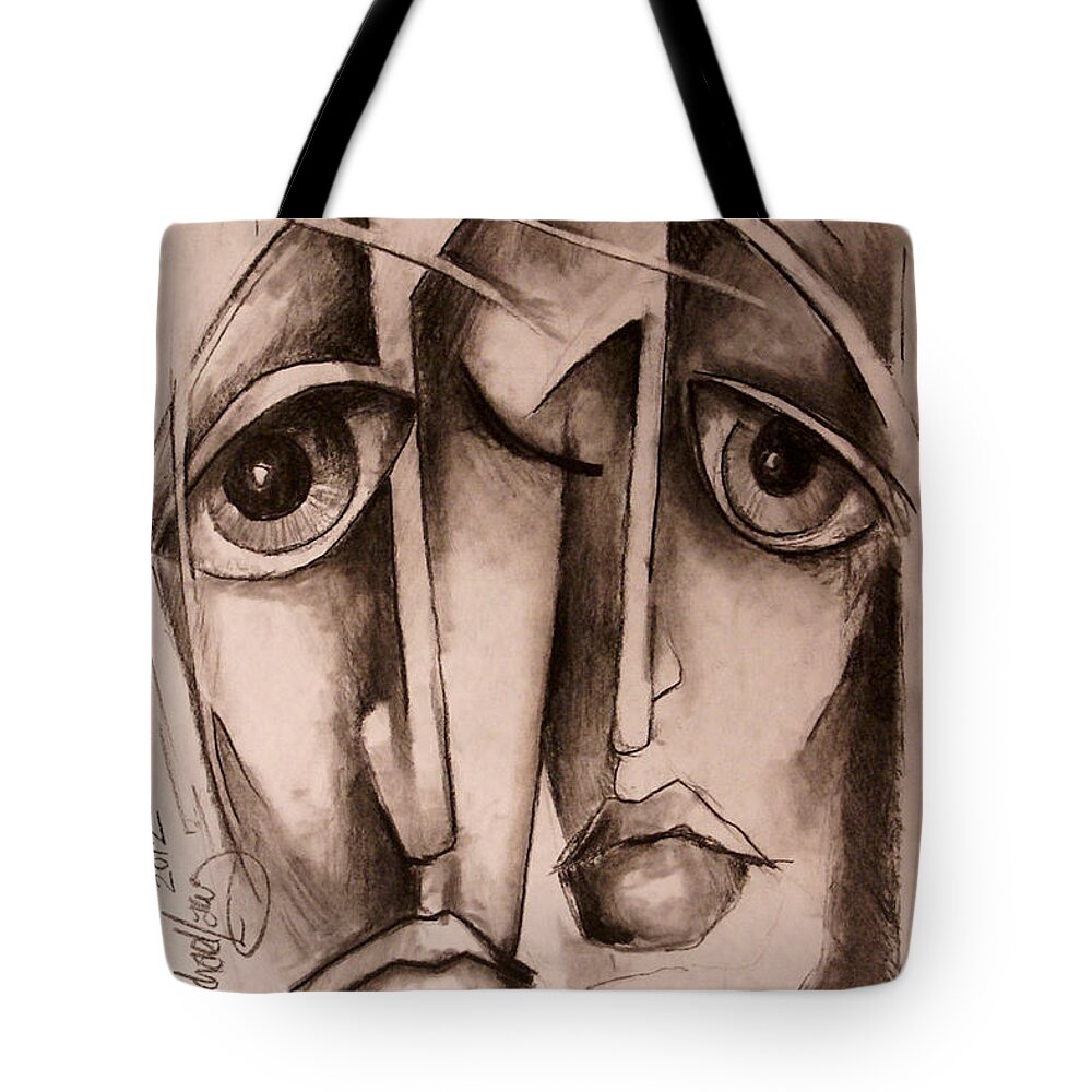 Urban Expressions Tote Bag featuring the painting 'Together' by Michael Lang