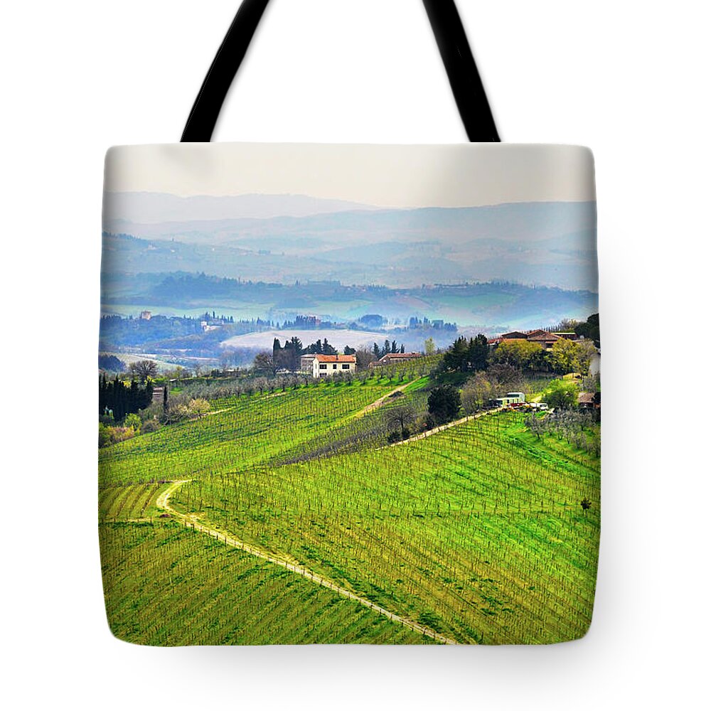 Tuscany Tote Bag featuring the photograph Tuscany landscape #2 by Dutourdumonde Photography