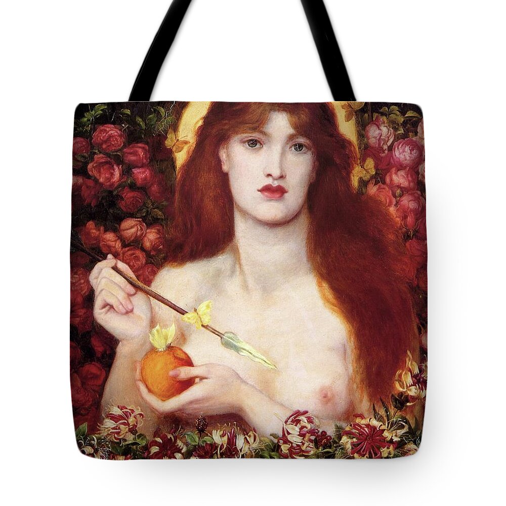 Venus Tote Bag featuring the painting Venus Verticordia by Dante Gabriel Rossetti