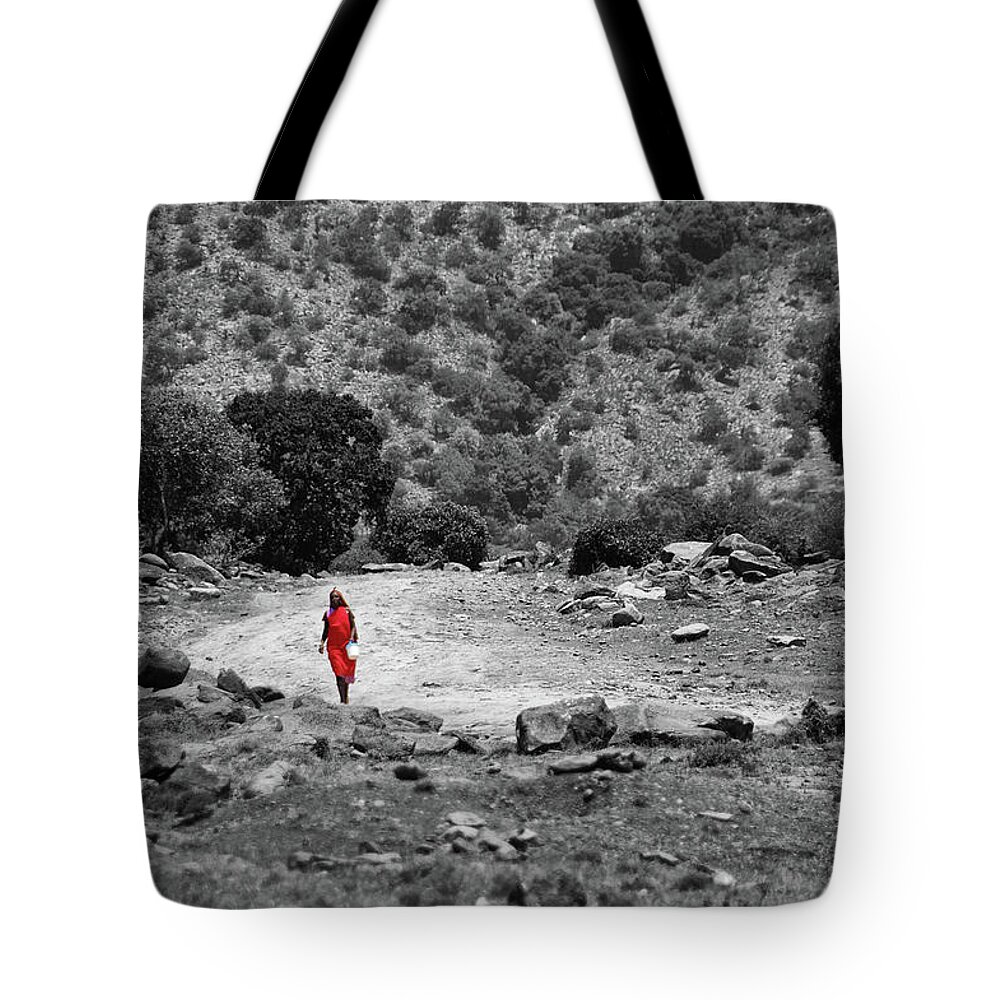 Lady Tote Bag featuring the photograph Walk #2 by Charuhas Images