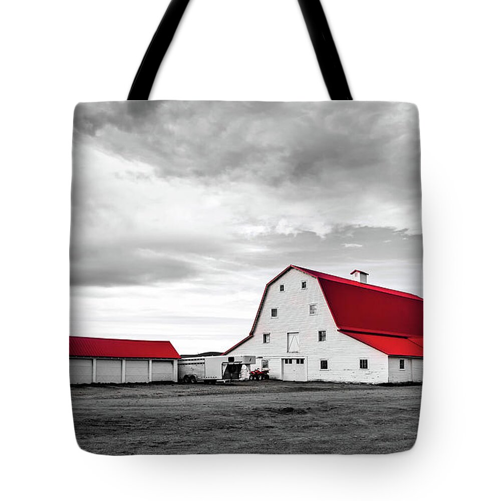 Carbon County Tote Bag featuring the photograph Wyoming Ranch #2 by Mountain Dreams
