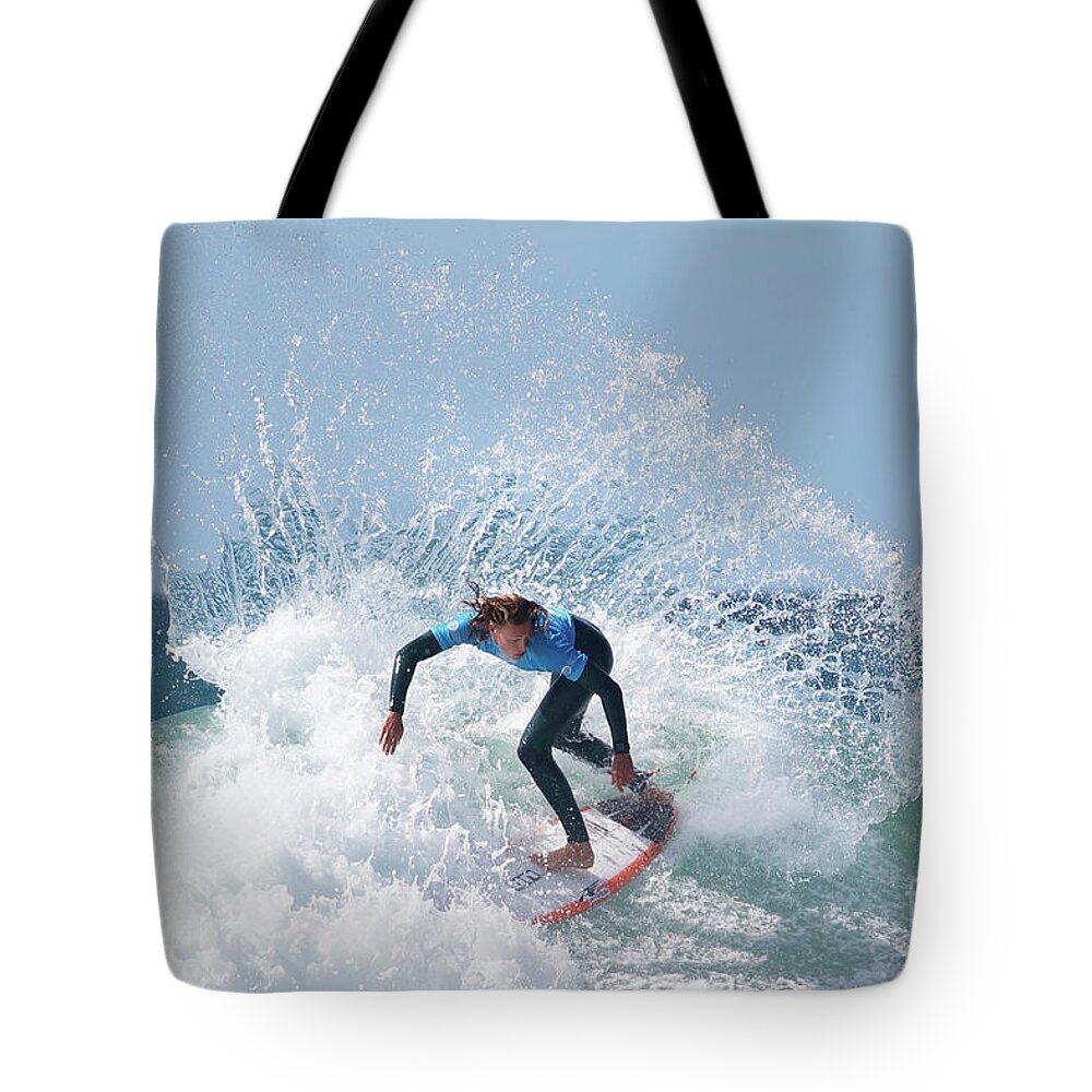 Newquay Tote Bag featuring the photograph 2017 Boardmasters Championship Day 4, Newquay by Nicholas Burningham