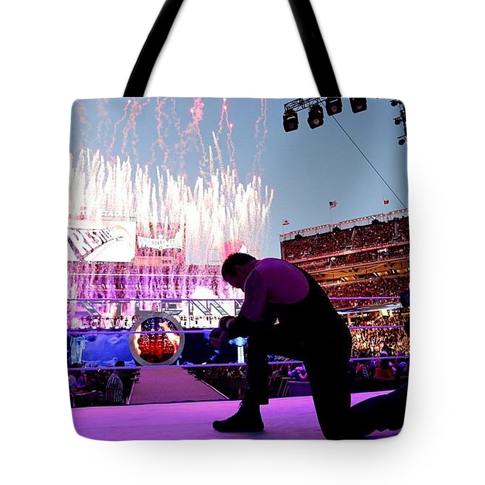 Wrestling Tote Bag featuring the photograph Wrestling #21 by Mariel Mcmeeking
