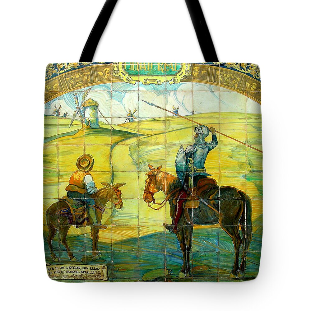 Antique Tote Bag featuring the photograph Antique Tile #23 by Jean Wolfrum