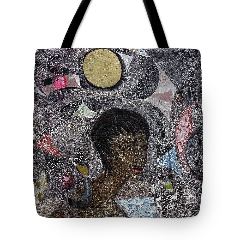  Tote Bag featuring the painting Untitled #23 by Ronex Ahimbisibwe