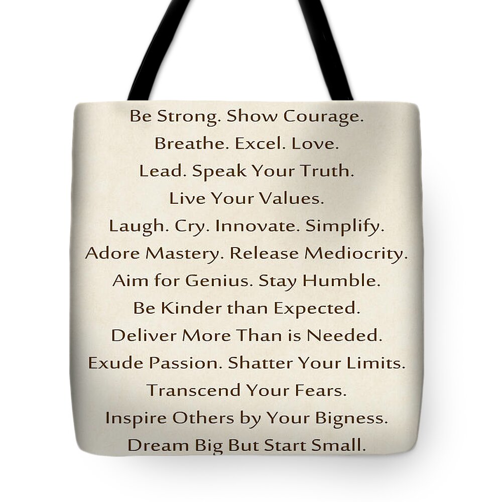 Inspirational Quotes Tote Bag featuring the photograph 234- Rules For Being Amazing by Joseph Keane