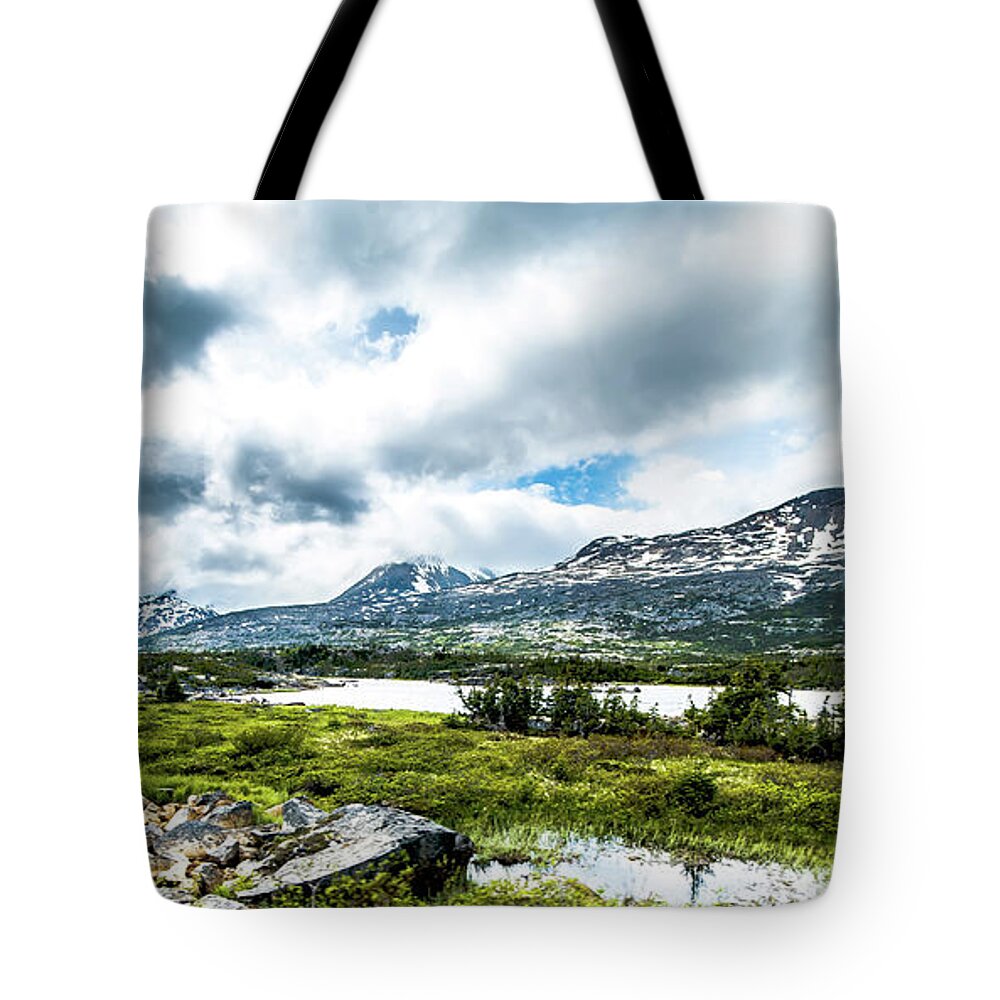 Mountain Tote Bag featuring the photograph White Pass Mountains In British Columbia #24 by Alex Grichenko