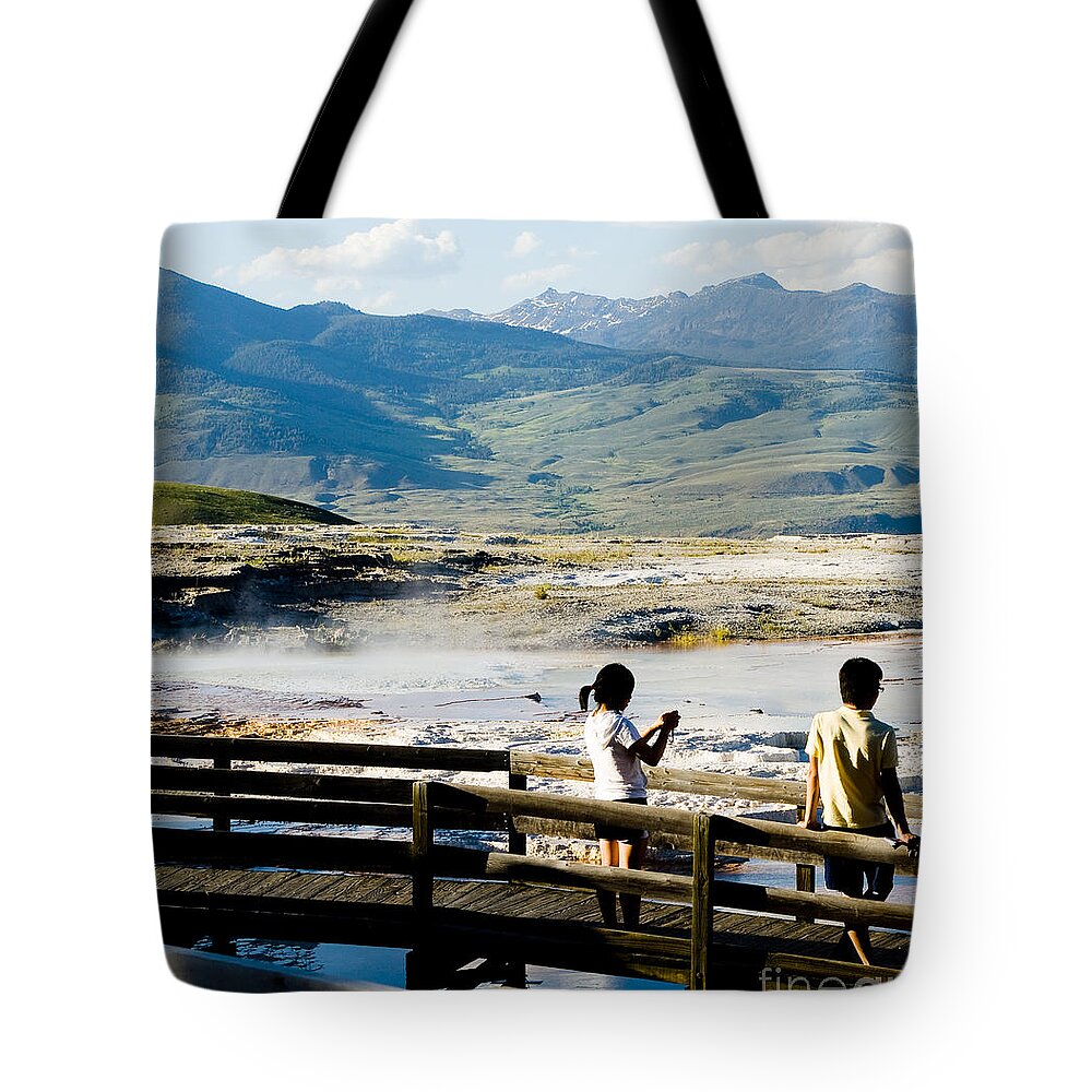 Yellowstone National Park Tote Bag featuring the photograph Yellowstone #25 by Tara Lynn
