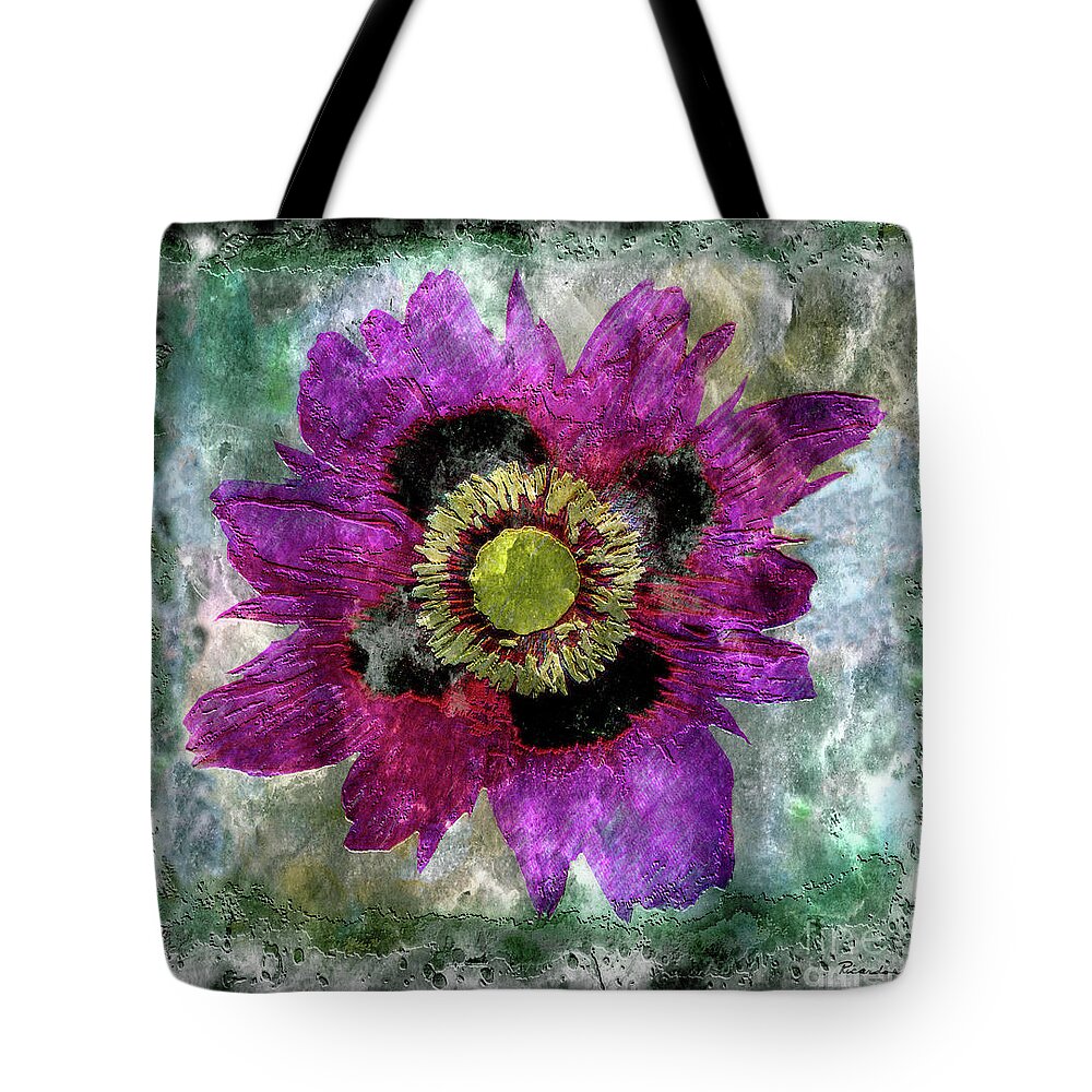 Abstract Tote Bag featuring the painting 27a Abstract Floral Painting Digital Expressionism by Ricardos Creations
