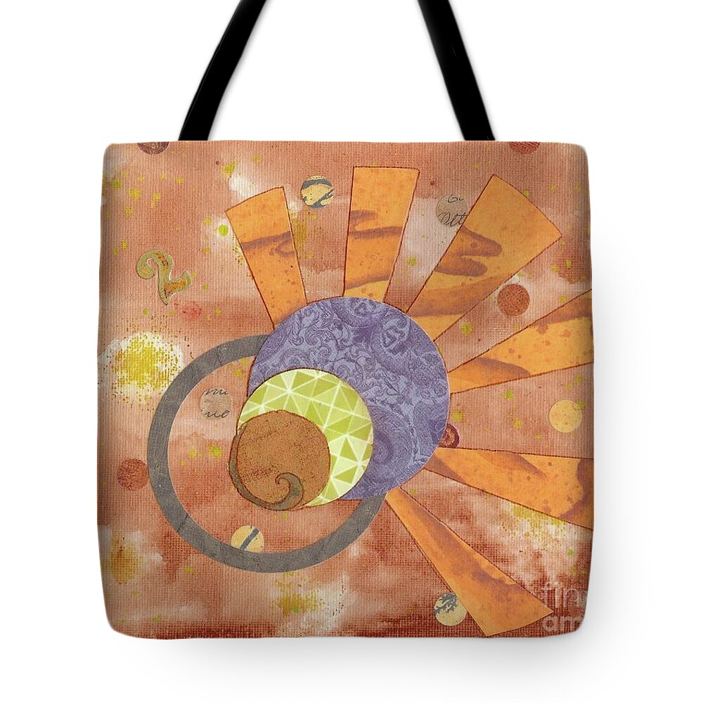 Orange Tote Bag featuring the mixed media 2Life by Desiree Paquette