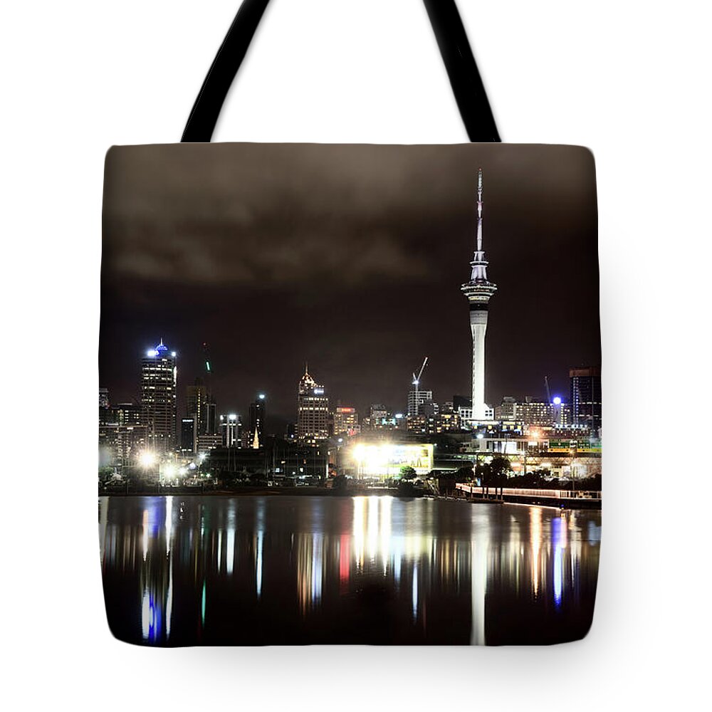 Buildings Tote Bag featuring the photograph Auckland New Zealand #3 by Mark Duffy