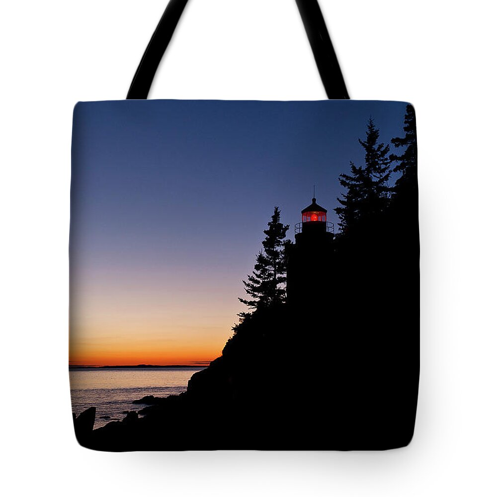 Bass Harbor Tote Bag featuring the photograph Bass Harbor Lighthouse #3 by John Greim