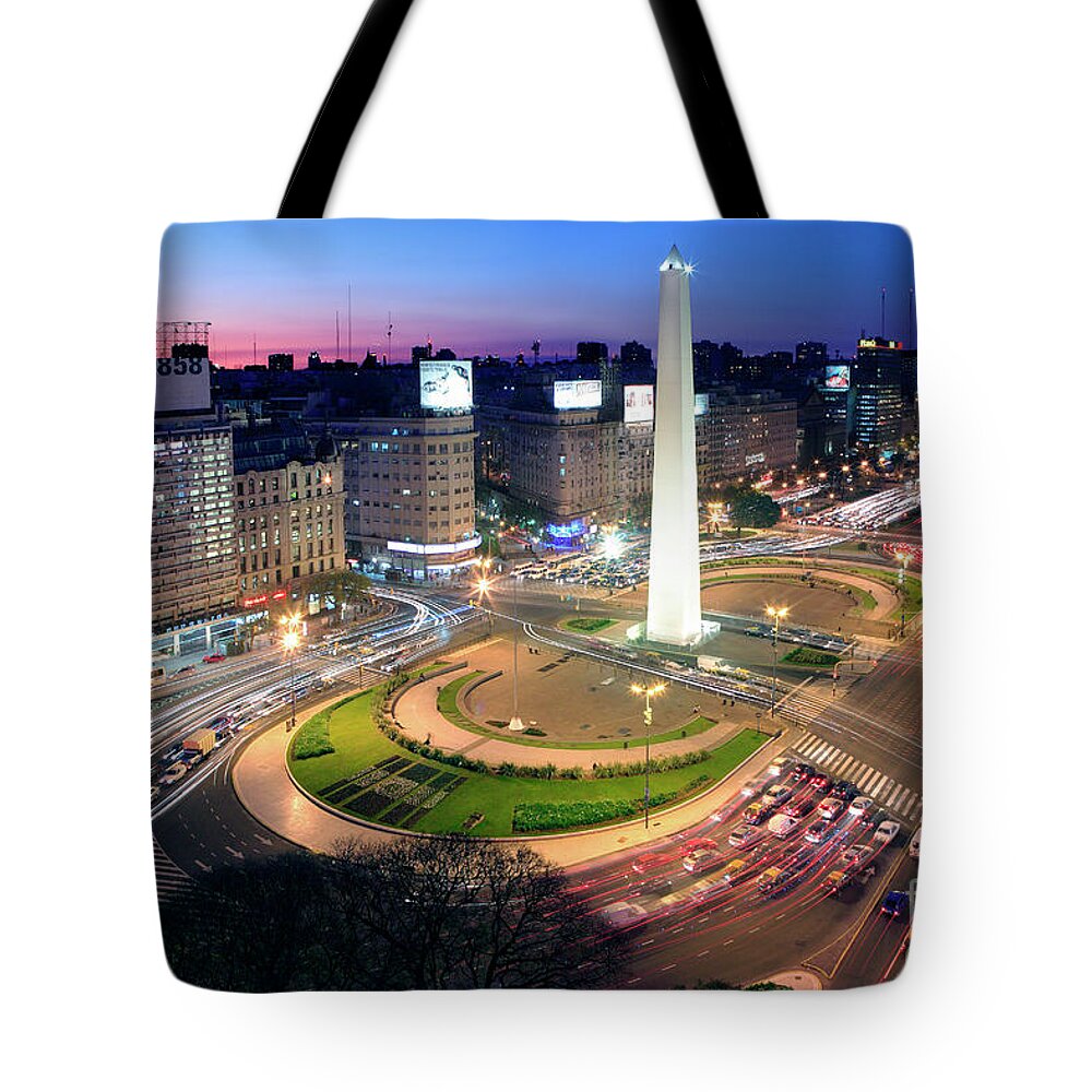 Buenos Aires Tote Bag featuring the photograph Buenos Aires Obelisk #3 by Bernardo Galmarini
