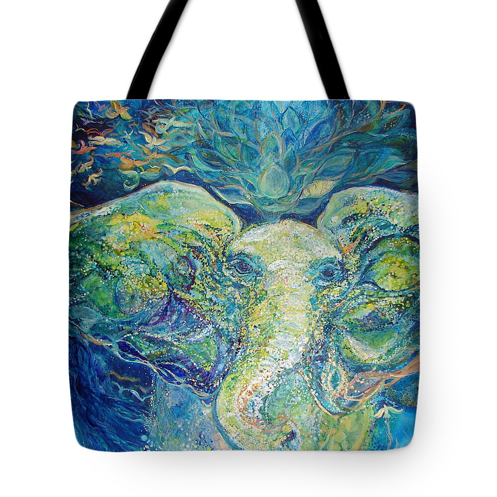  Tote Bag featuring the painting Channels by Ashleigh Dyan Bayer