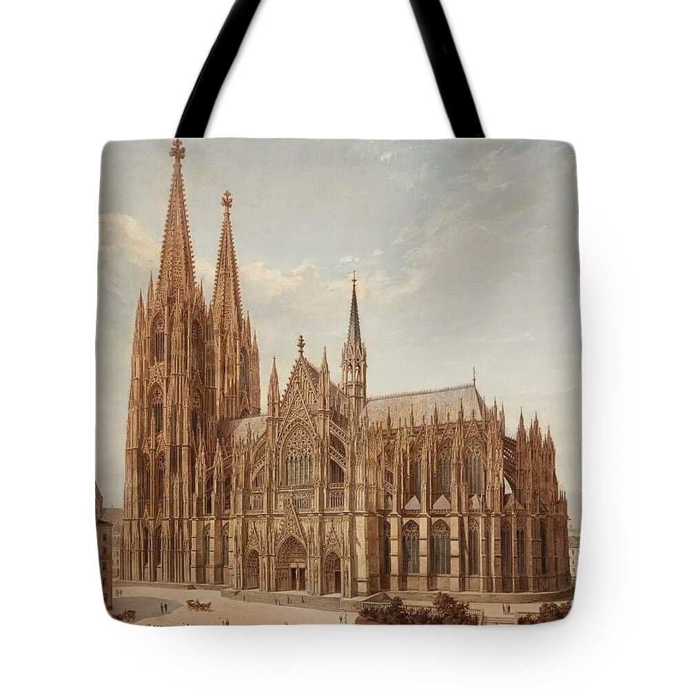 Josef Langl Tote Bag featuring the painting Cologne Cathedral by Josef Langl