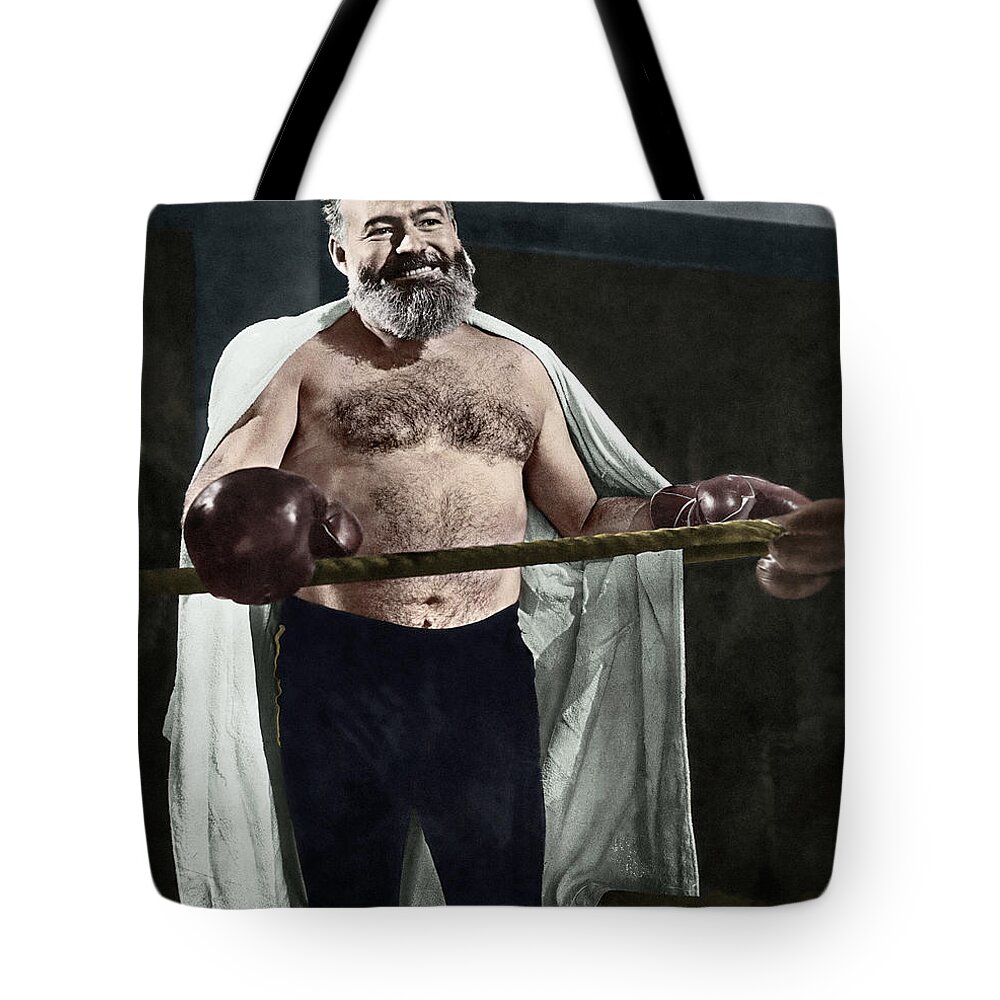 1944 Tote Bag featuring the photograph Ernest Hemingway #15 by Granger