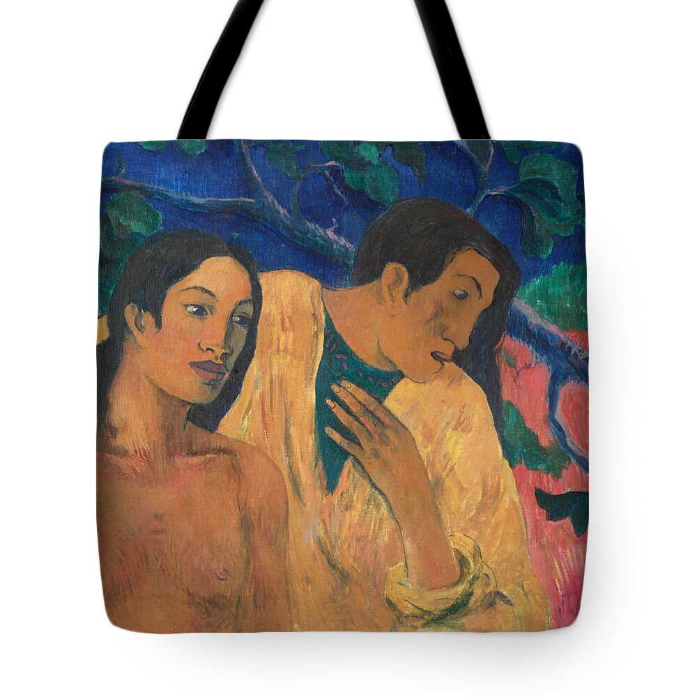 Paul Gauguin Tote Bag featuring the painting Escape #3 by Paul Gauguin