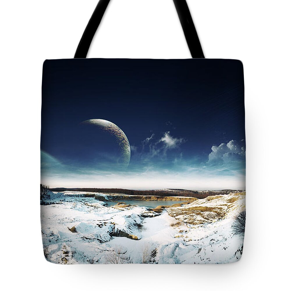 Manipulation Tote Bag featuring the digital art Manipulation #3 by Maye Loeser