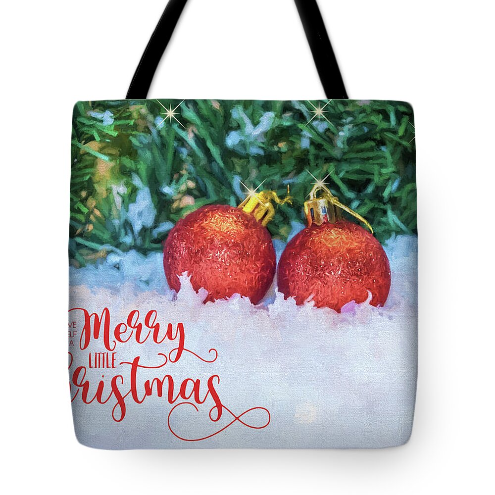 Pines Tote Bag featuring the photograph Merry Christmas by Cathy Kovarik