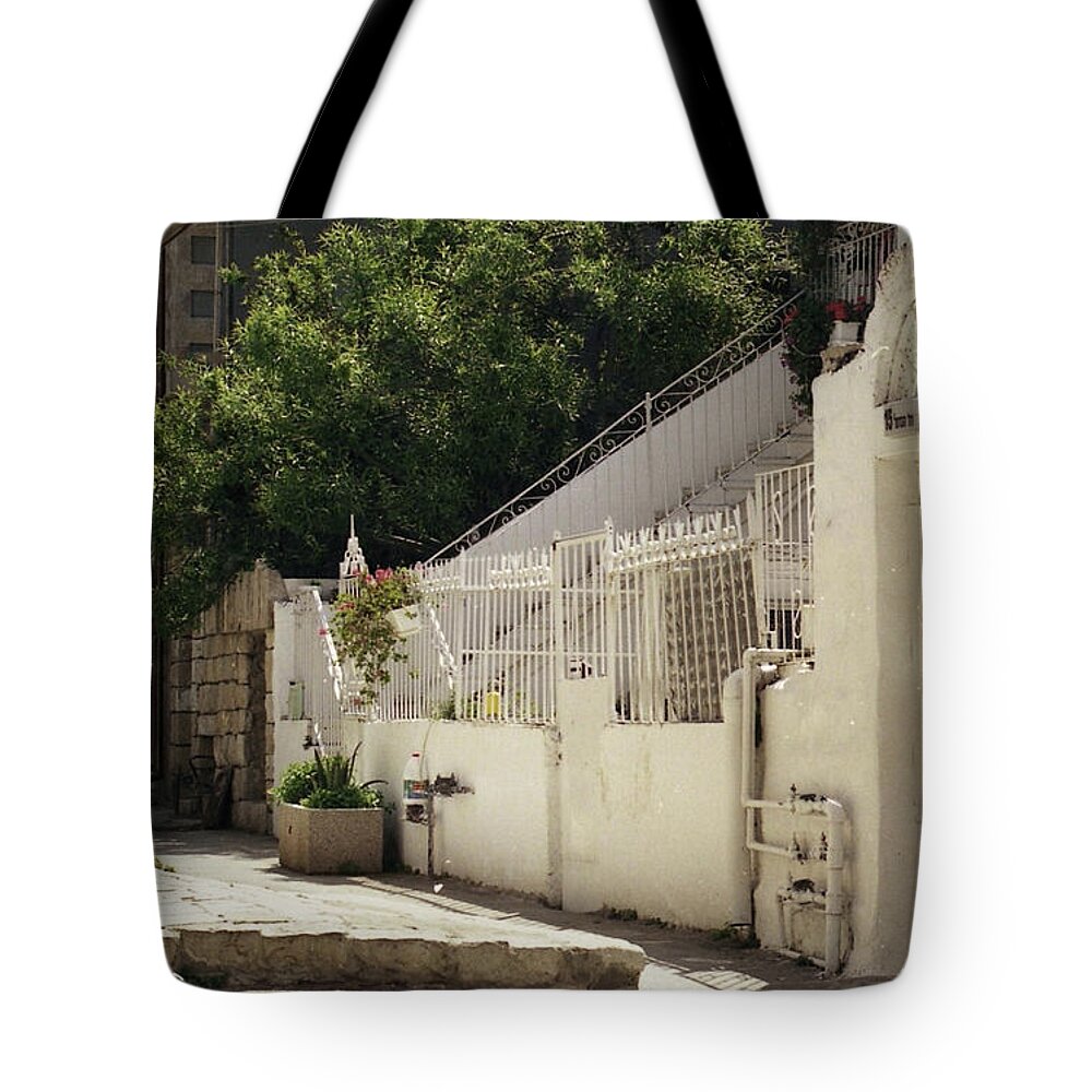 Jerusalem Picture Photo Photograph Tote Bag featuring the photograph Old suburb in Jerusalem #3 by Shlomo Zangilevitch
