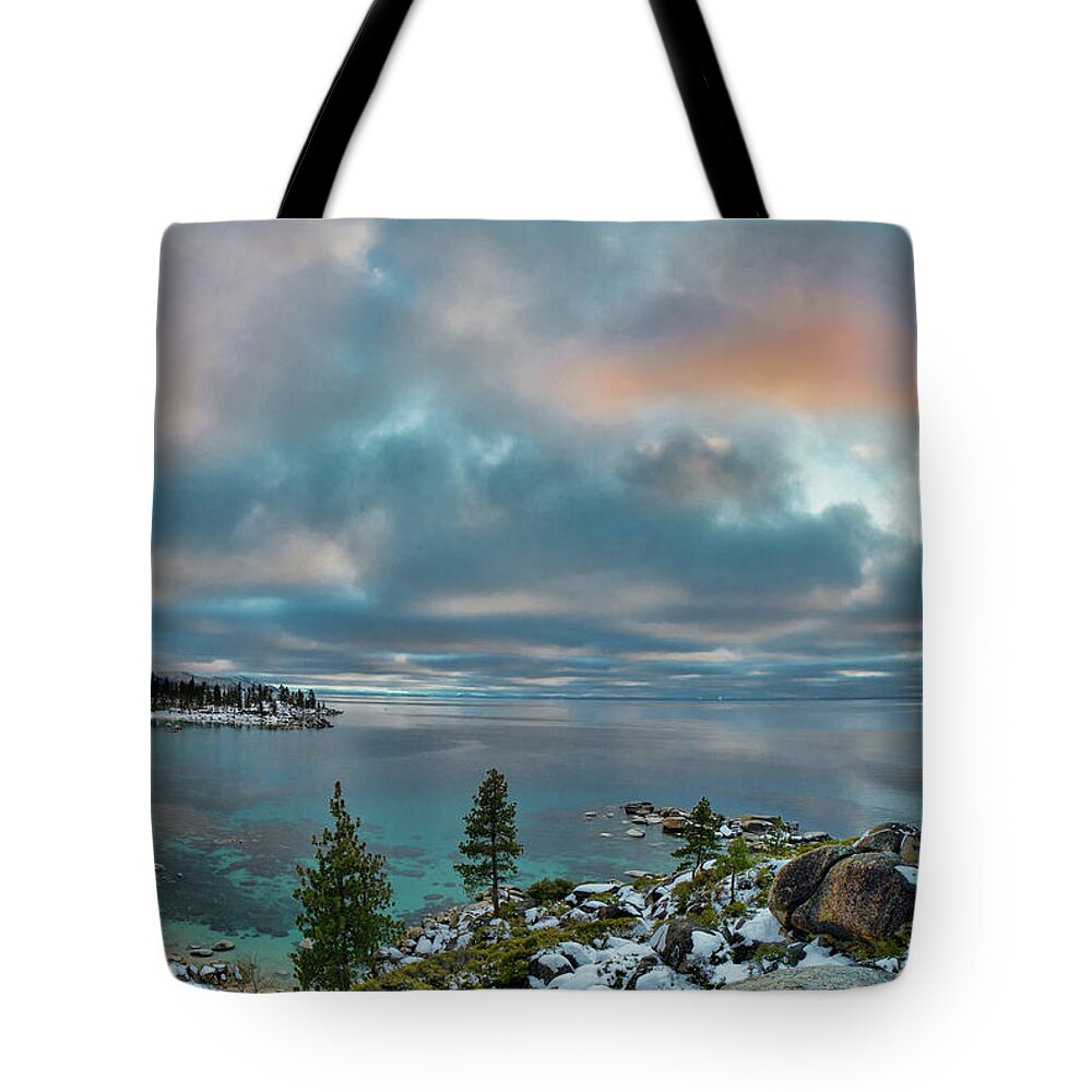 Sand Tote Bag featuring the photograph Sand Harbor Sunset #3 by Martin Gollery