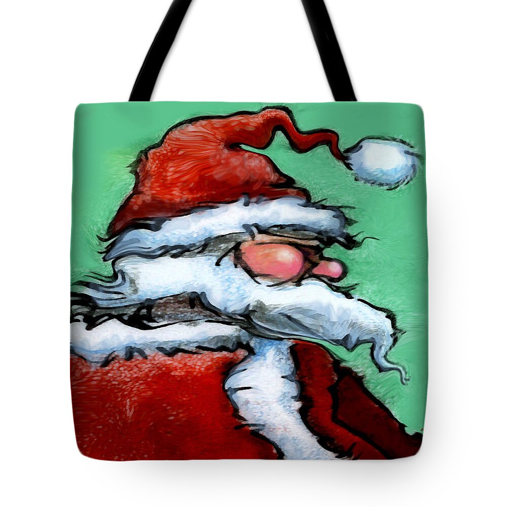 Santa Tote Bag featuring the painting Santa Claus by Kevin Middleton