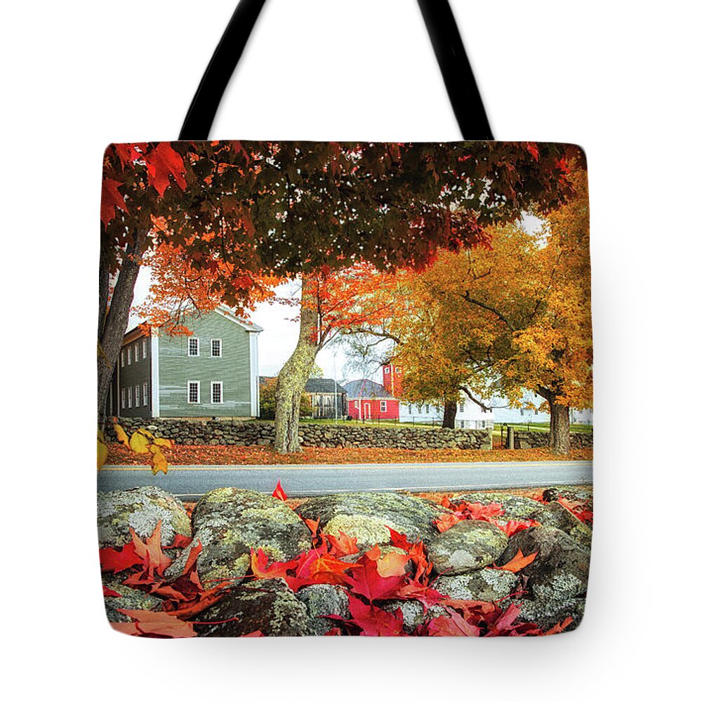 New Hampshire Tote Bag featuring the photograph Shaker Village #3 by Robert Clifford