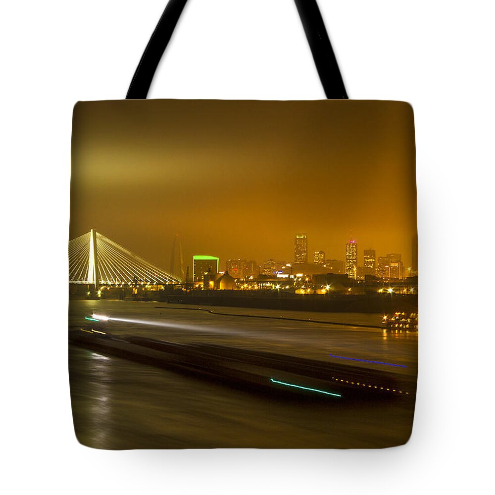 St Louis Tote Bag featuring the photograph St Louis skyline and arch #3 by Garry McMichael