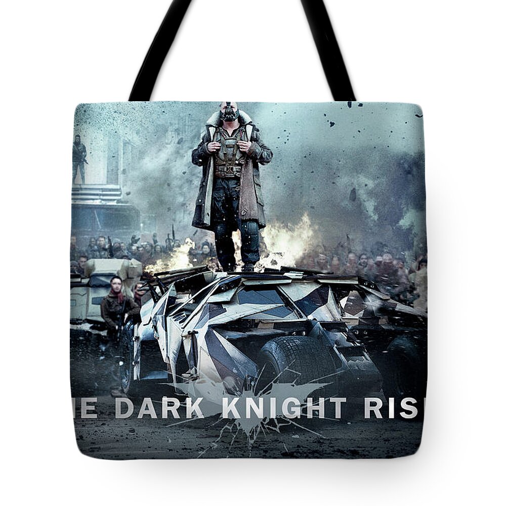 The Dark Knight Rises Tote Bag featuring the digital art The Dark Knight Rises #3 by Maye Loeser
