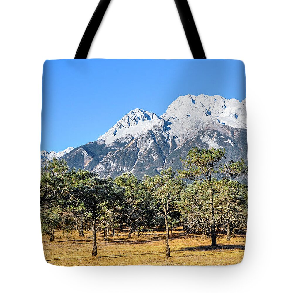 Sky Tote Bag featuring the photograph The plateau scenery #3 by Carl Ning