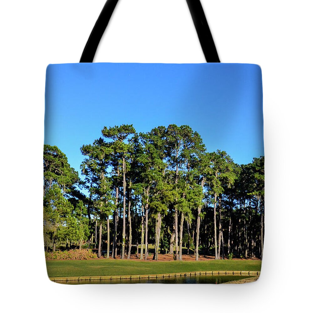 Golf Green Tote Bag featuring the photograph TPC Sawgrass #5 by Randy J Heath