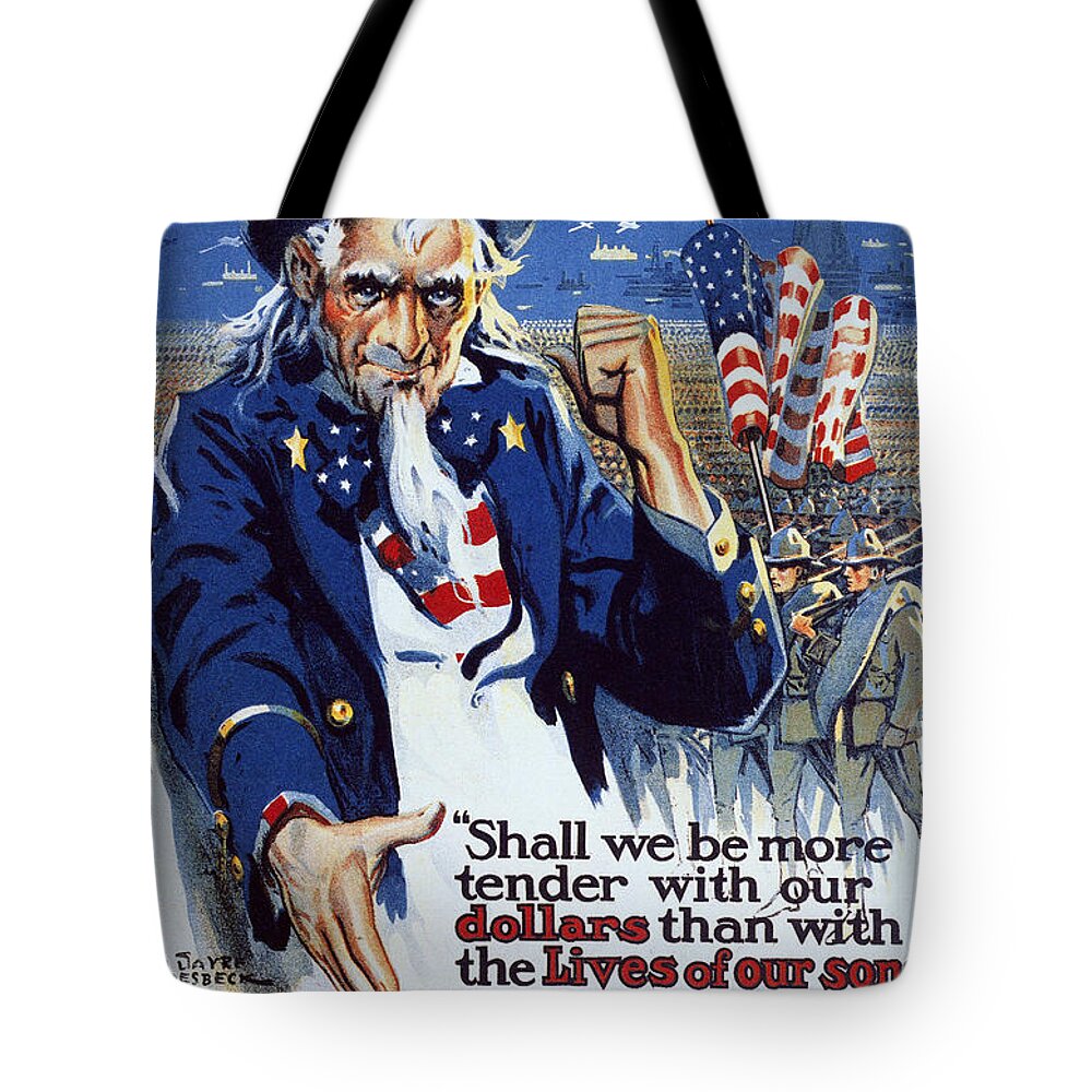 1917 Tote Bag featuring the photograph World War I: Liberty Loan #3 by Granger
