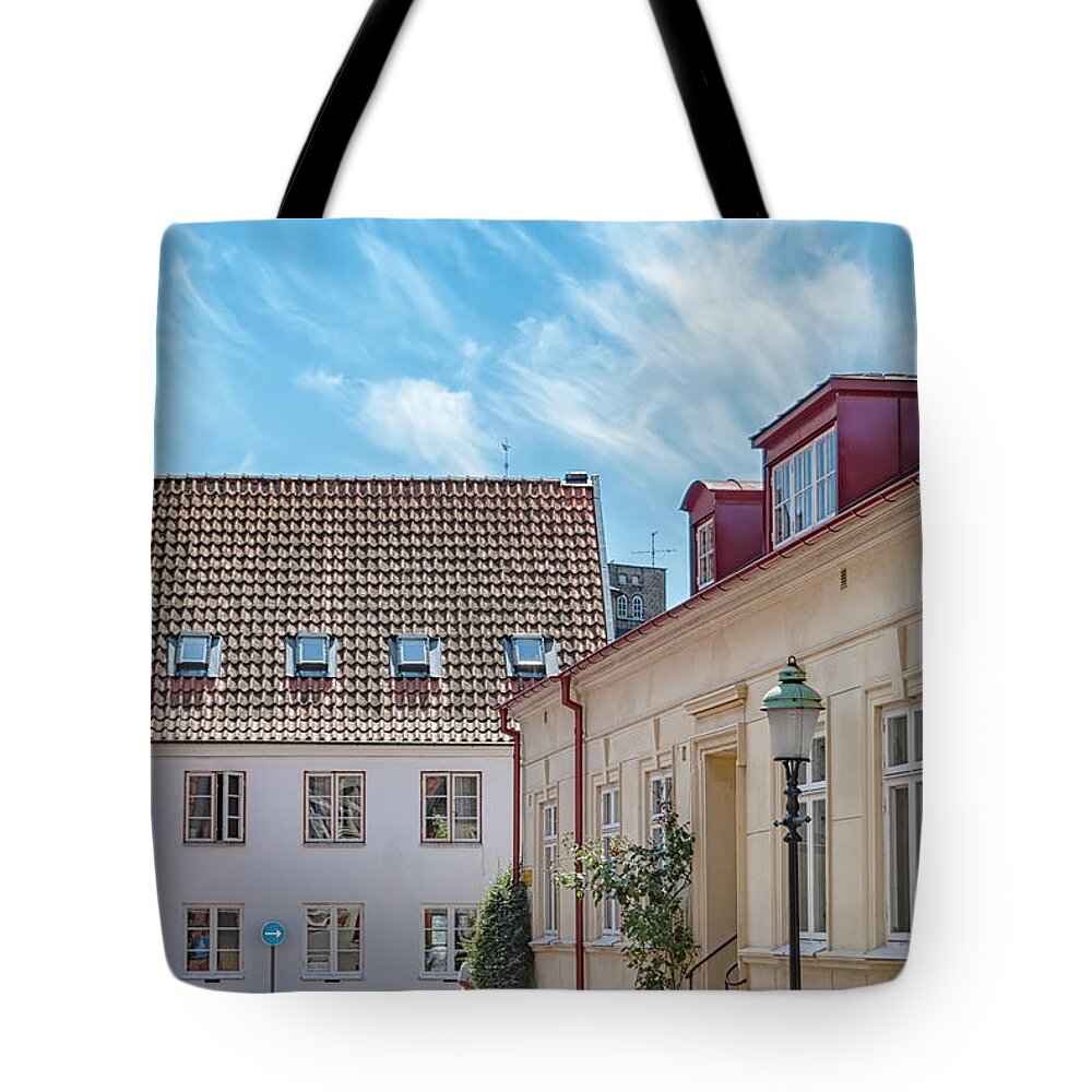 House Tote Bag featuring the photograph Ystad Street Scene #3 by Antony McAulay