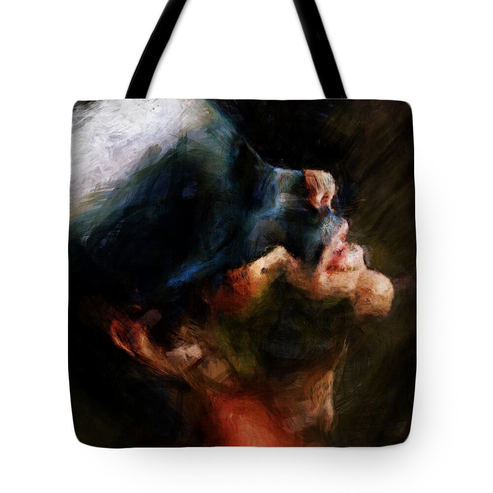 Man Tote Bag featuring the painting Untitled #32 by Adam Vance