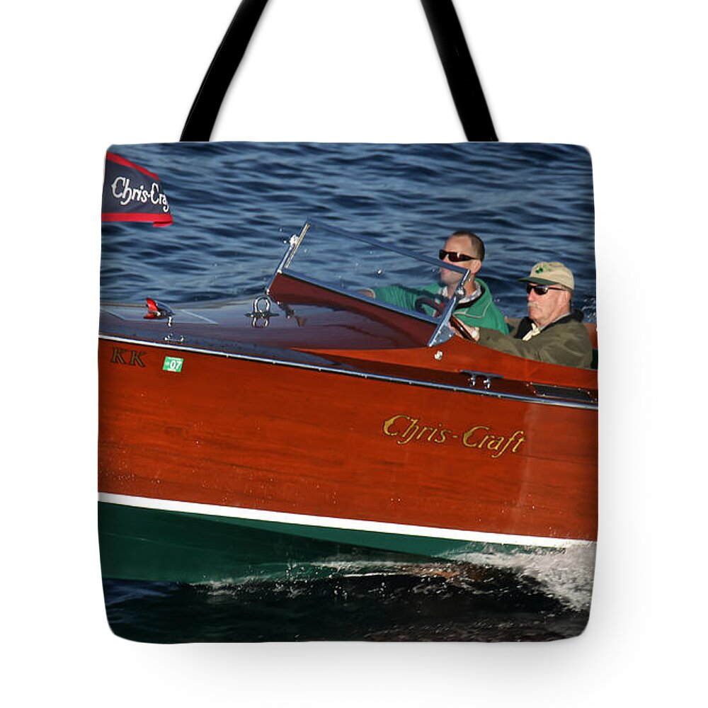 Snow Tote Bag featuring the photograph Classic Chris Craft #44 by Steven Lapkin