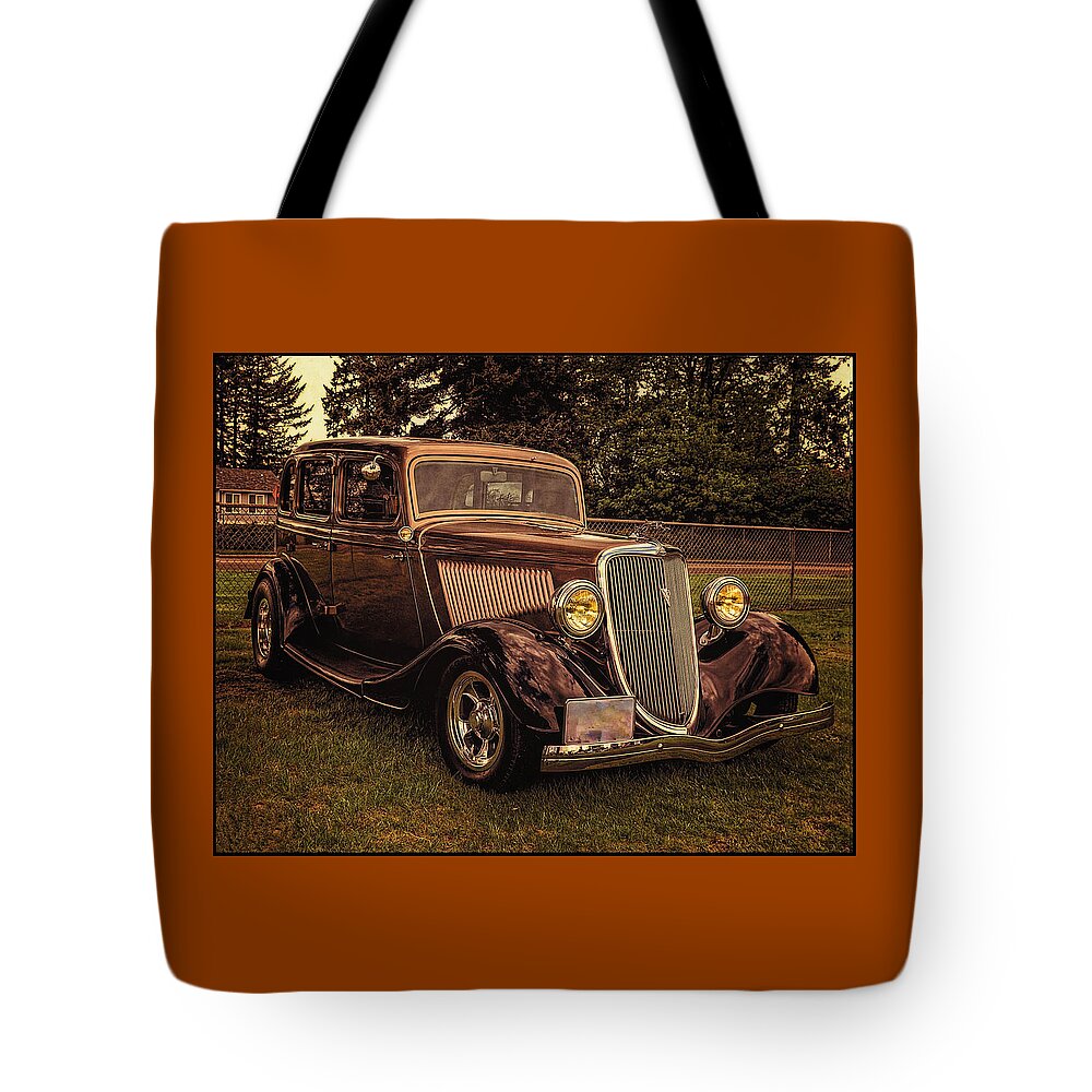 Hdr Tote Bag featuring the photograph Cool 34 Ford Four Door Sedan by Thom Zehrfeld
