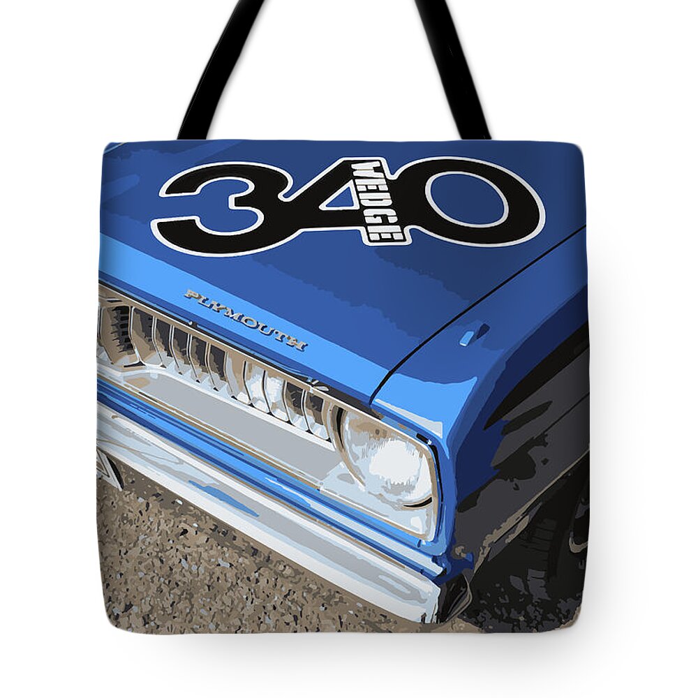Plymouth Tote Bag featuring the drawing 340 Wedge by Darrell Foster