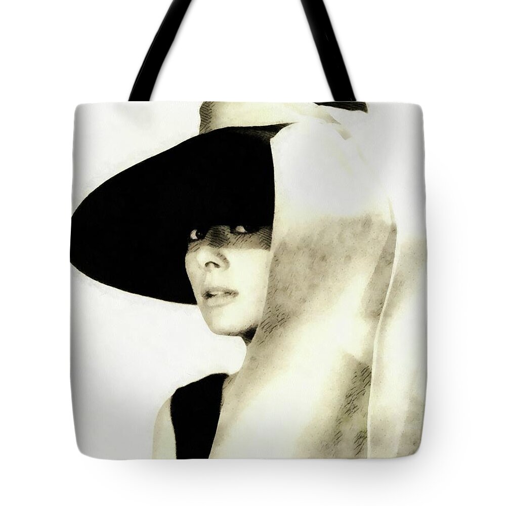 Elegant Audrey Hepburn Celebrity Retro Women Shopper Bags Casual