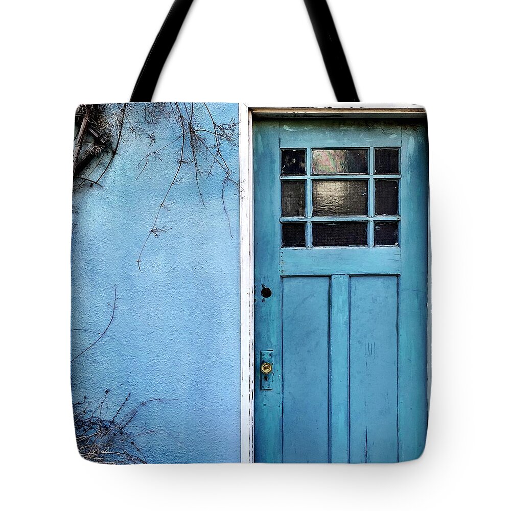 Tote Bag featuring the photograph Blue Door by Julie Gebhardt