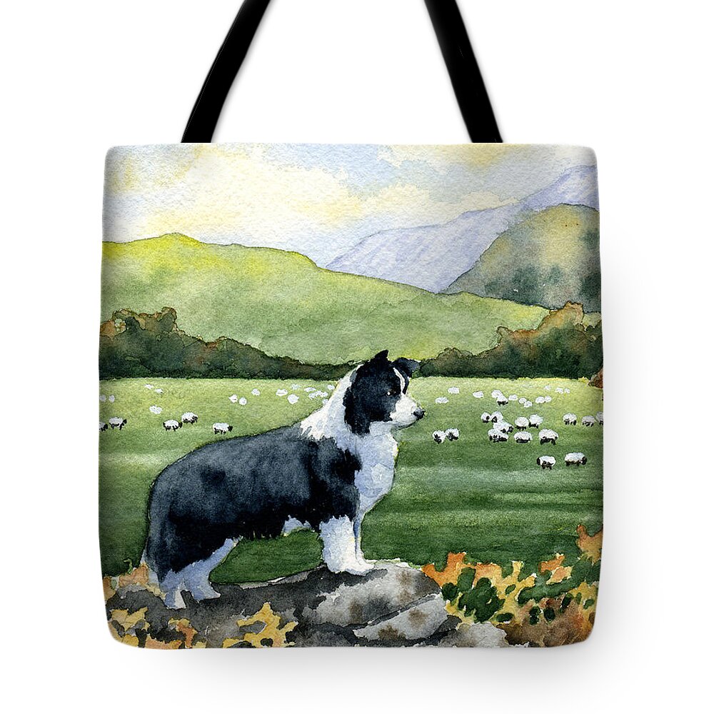 Border Collie Tote Bags
