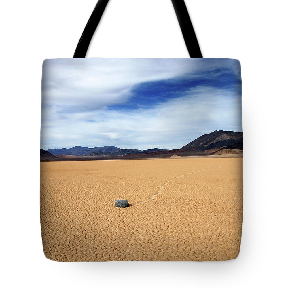 Death Valley Tote Bag featuring the photograph Death Valley racetrack #4 by Breck Bartholomew