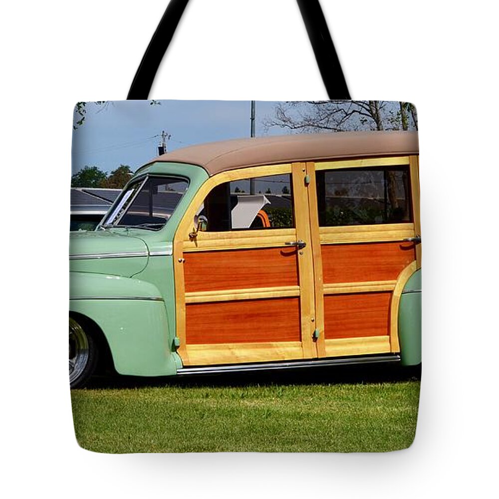  Tote Bag featuring the photograph Ford Woodie #4 by Dean Ferreira