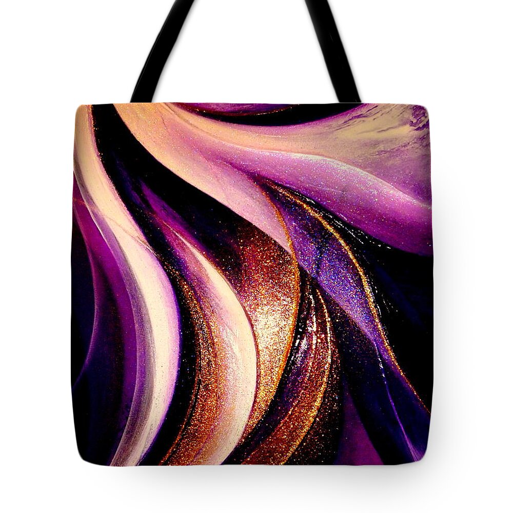Light.dancing.flying.sky.sunshine.earth Tote Bag featuring the painting Light Dance #1 by Kumiko Mayer