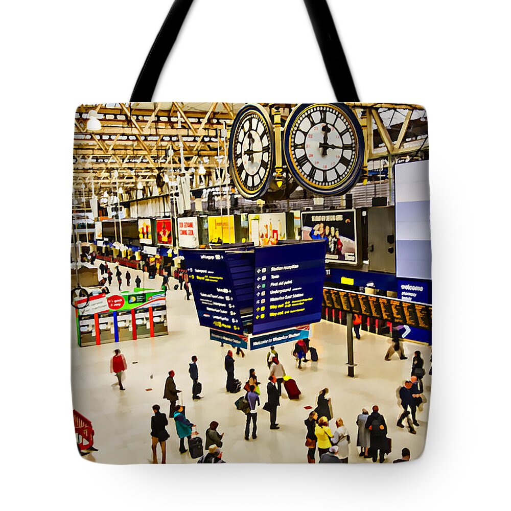 Liverpool Street Tote Bag featuring the photograph London Waterloo Station #4 by David French