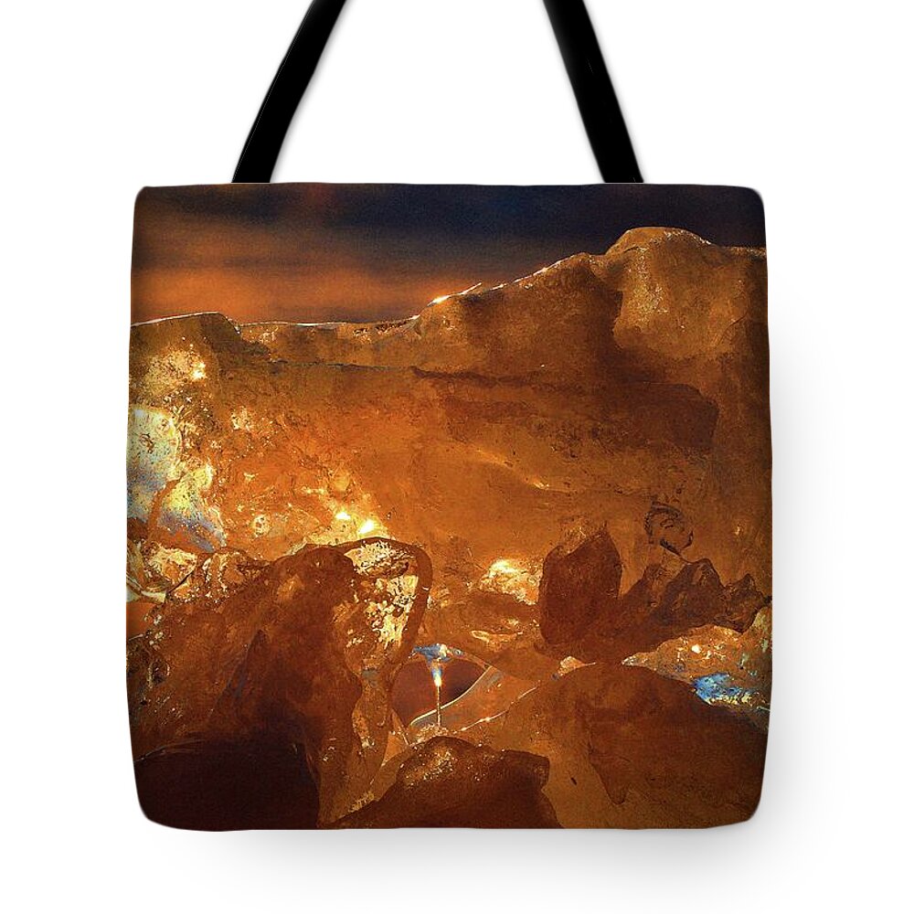 Abstract Tote Bag featuring the digital art Morning Light #4 by Lyle Crump