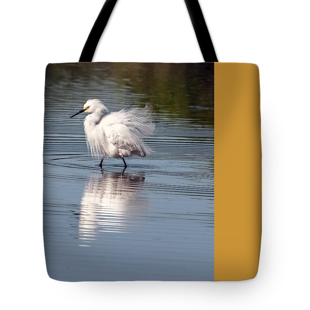 Snowy Egret Tote Bag featuring the photograph Snowy Egret #6 by Tam Ryan