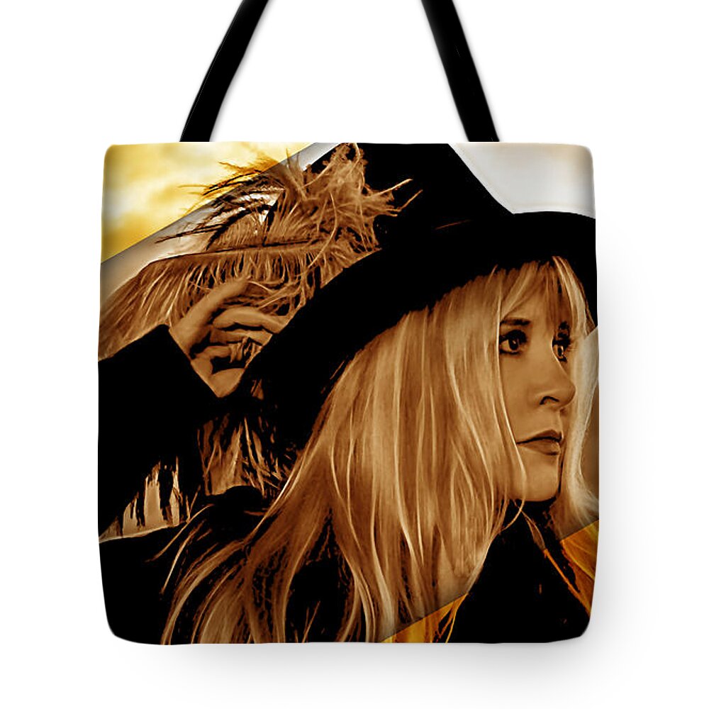 Stevie Nicks Tote Bag featuring the mixed media Stevie Nicks Collection #6 by Marvin Blaine