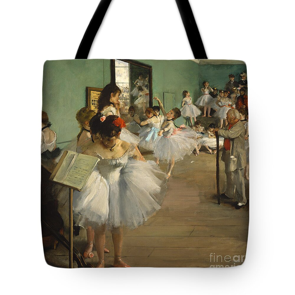 Degas Tote Bag featuring the painting The Dance Class by Edgar Degas