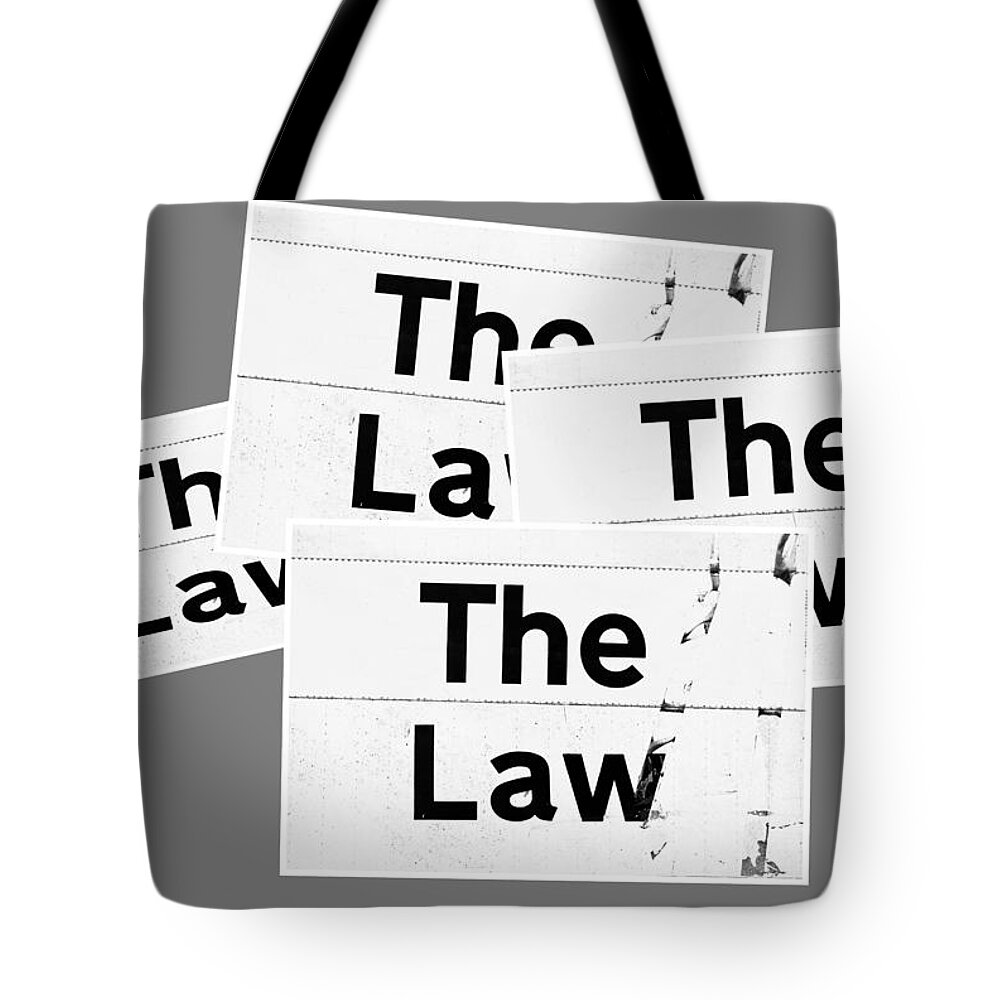 Abstract Tote Bag featuring the photograph The Law #4 by Tom Gowanlock