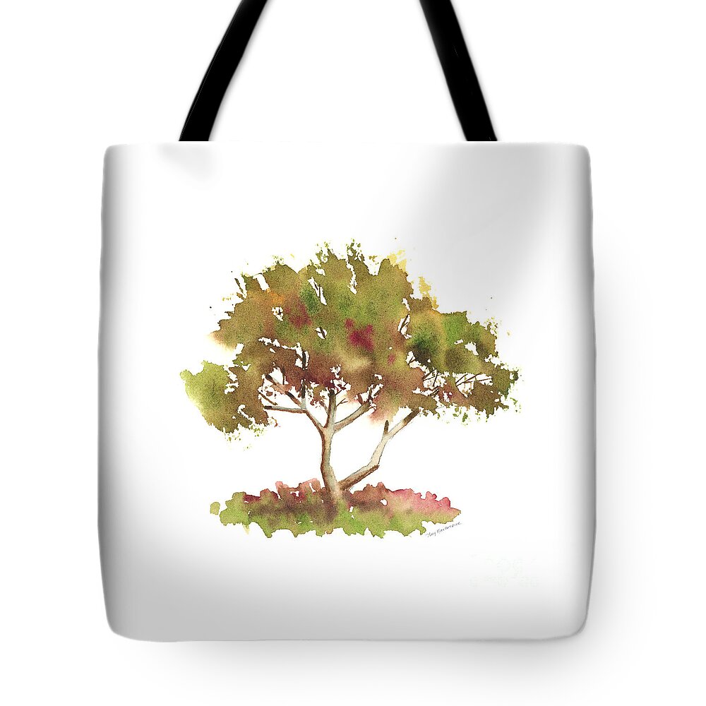 Watercolor Tree Tote Bag featuring the painting #4 Tree #4 by Amy Kirkpatrick